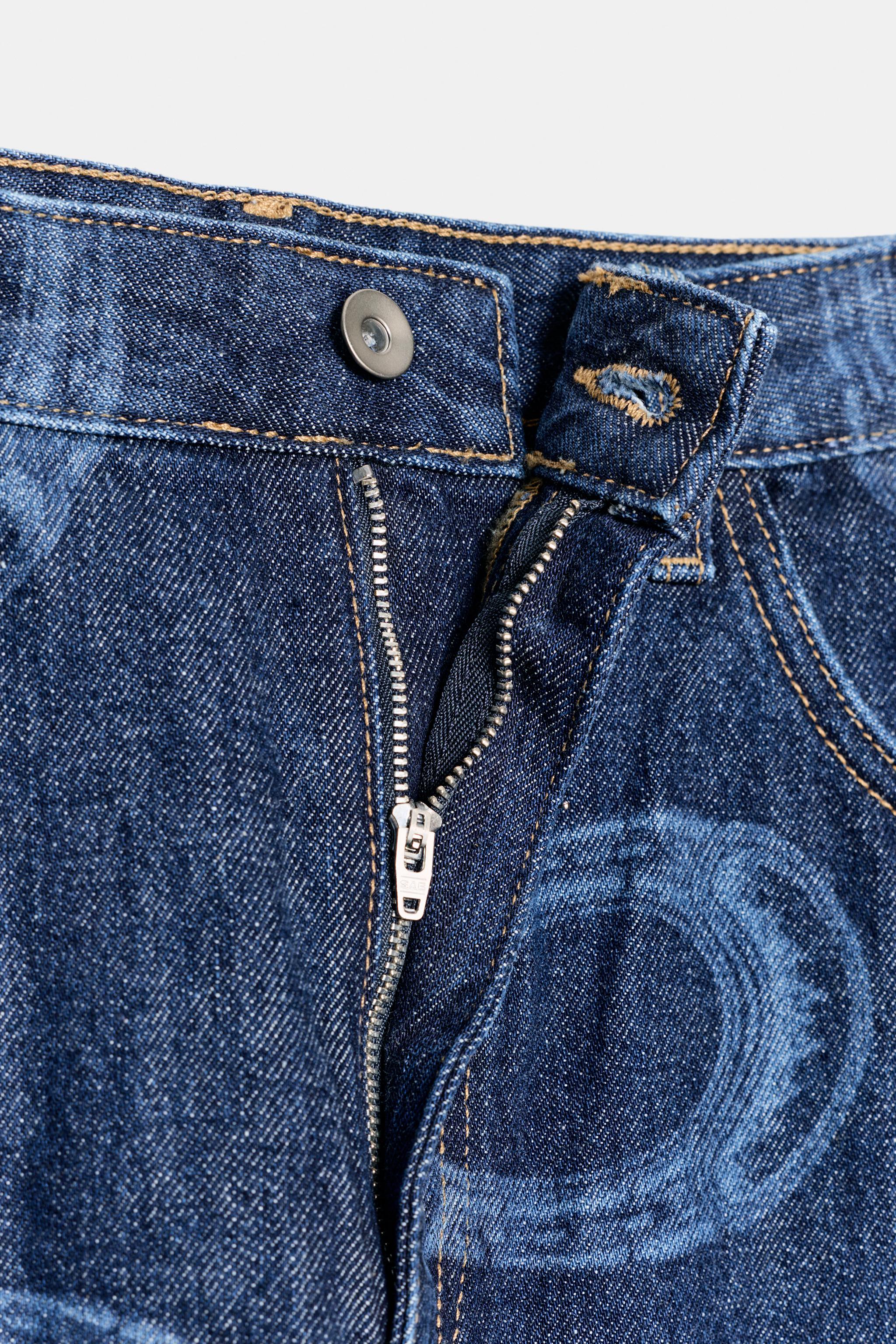 HIGH WAIST HORSESHOE TRF BARREL JEANS